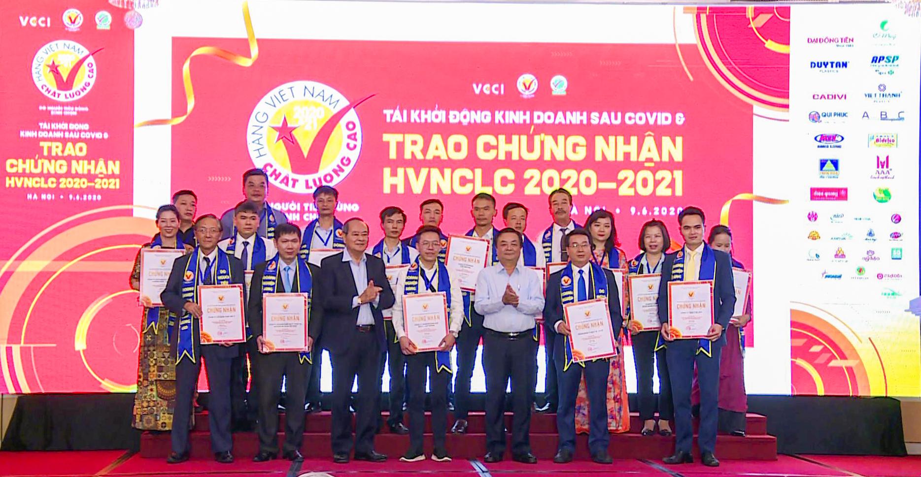 CADI-SUN được vinh danh Hàng Việt Nam Chất lượng cao năm 2020