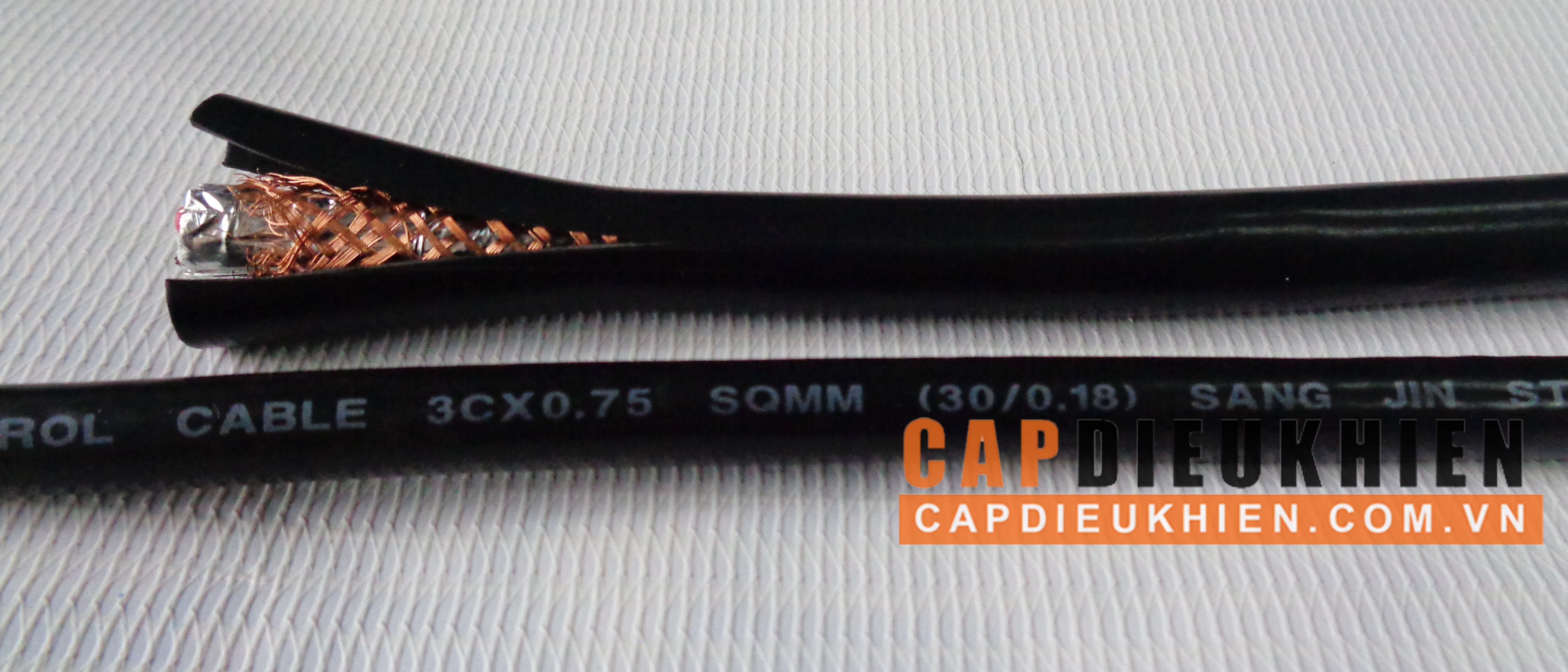 Cáp điều khiển có lưới SangJin 3C x 0.75 SQmm