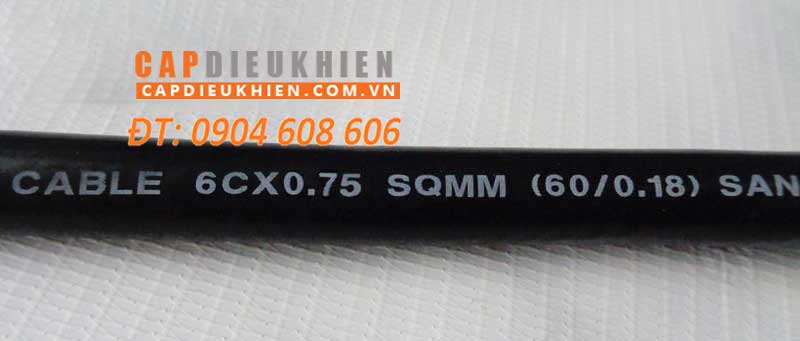 Cáp điều khiển có lưới SangJin 6C x 0.75 SQmm